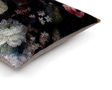 Mrs.Me home couture - cushion Tableau TurquoisePink embossed velvet detail